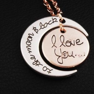 I Love You to the moon and back Gold & Silver Neck